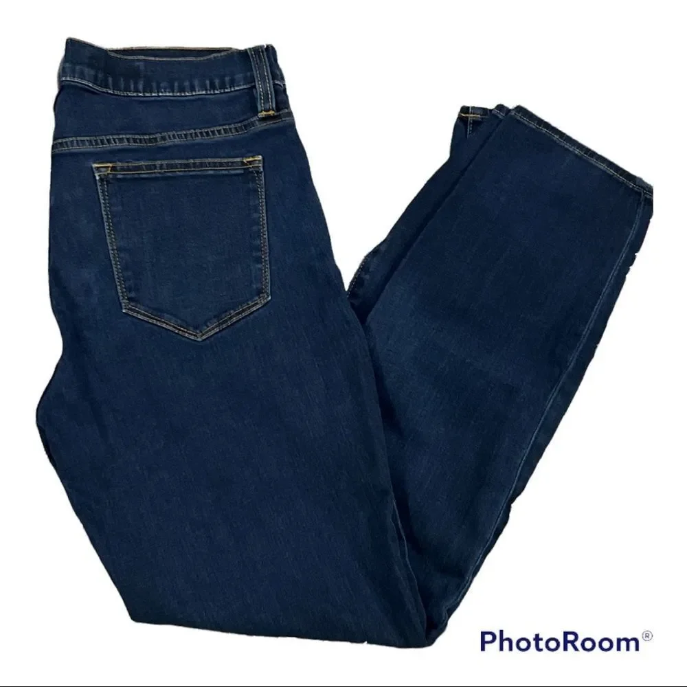 J.CREW Toothpick Skinny Jeans Women's 30 Ankle Blue Dark Wash Denim